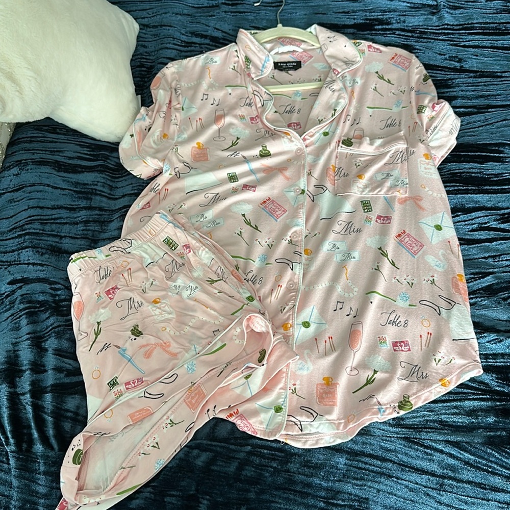 kate spade wedding bridal just married Pajama Set